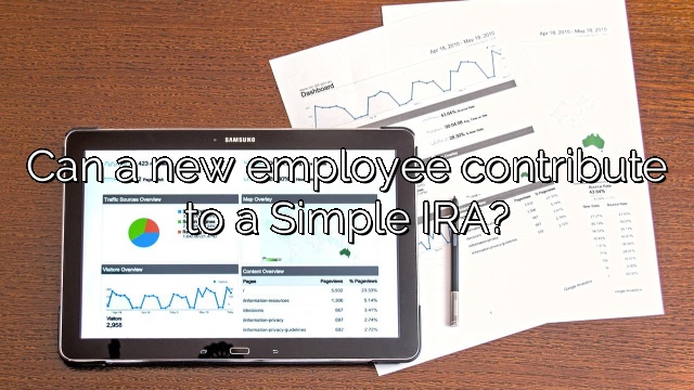 Can A New Employee Contribute To A Simple Ira Vanessa Benedict