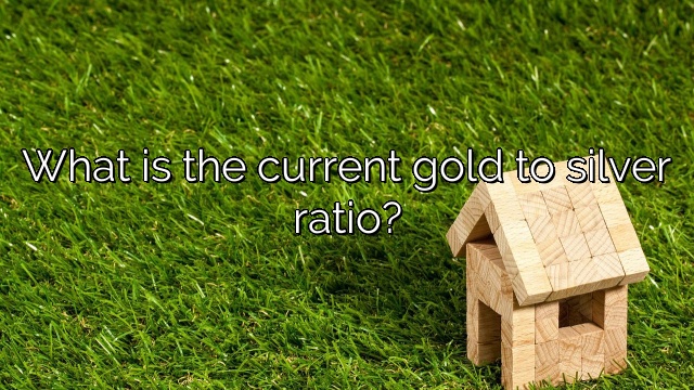 What is the current gold to silver ratio?